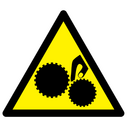 Trapped in warning triangle Text: 